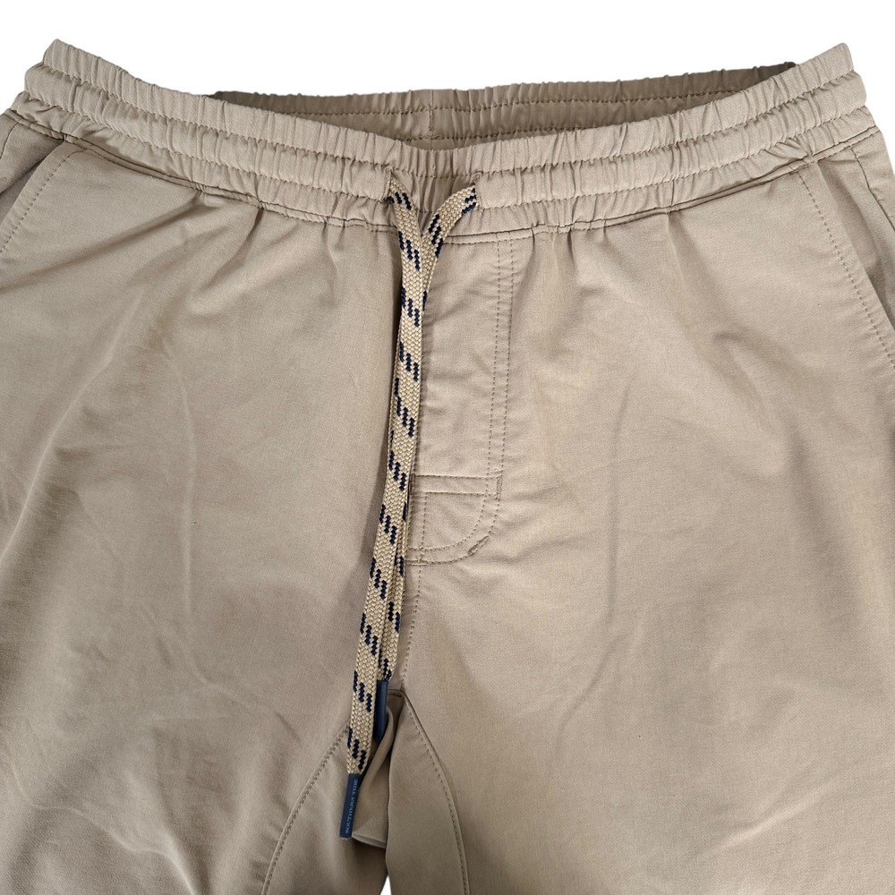 Southern Tide Excursion Performance Joggers Mens M Tan Stretch Elastic Waist